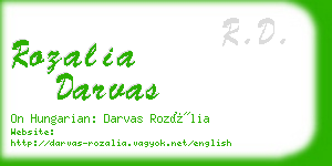 rozalia darvas business card